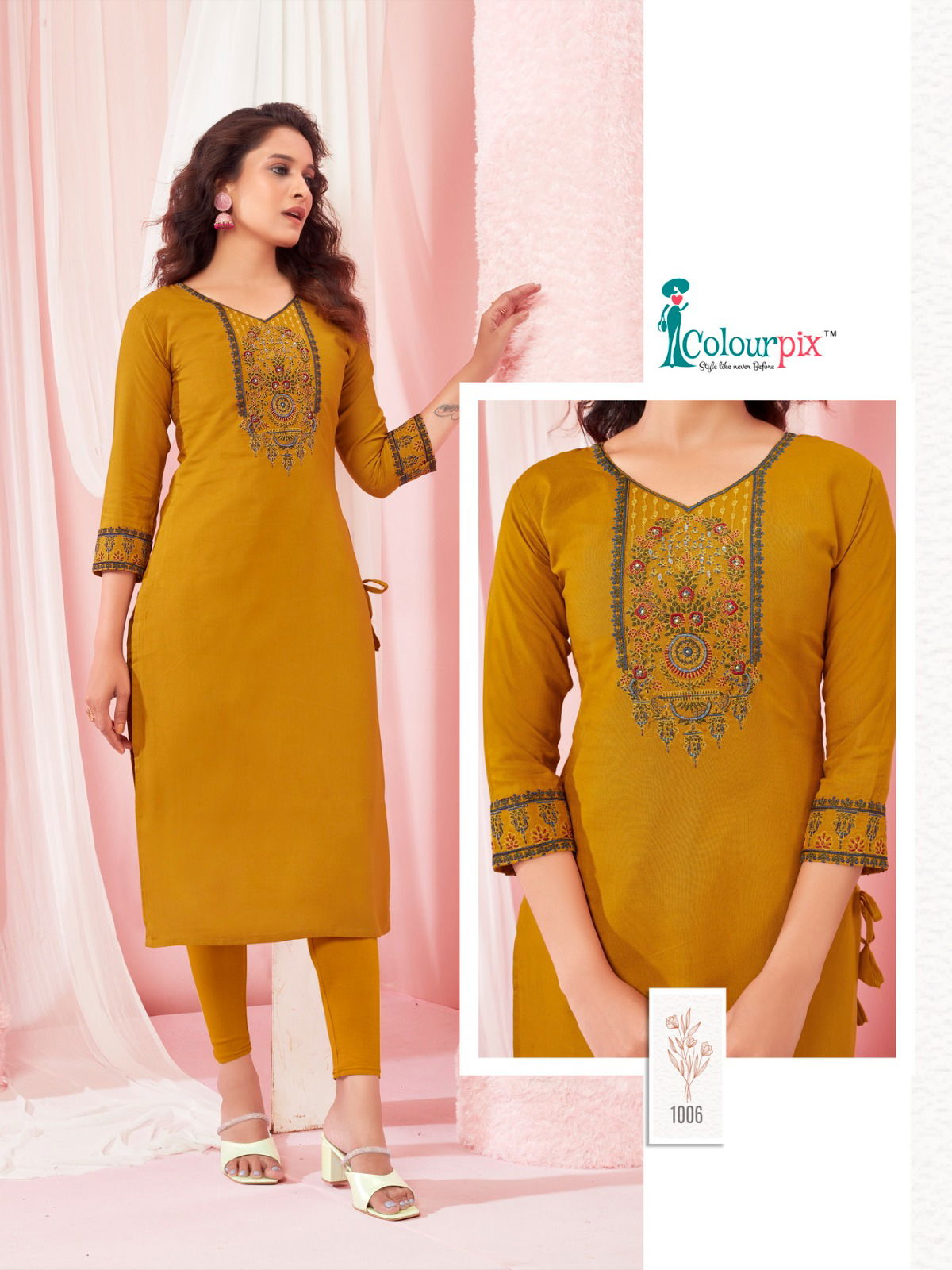 Colourpix Five Star Rayon Designer Kurtis Catalog